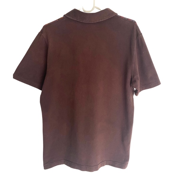 Men's Brown Original Penguin MCM Retro Patterned Polo Shirt - Medium - Picture 6 of 12